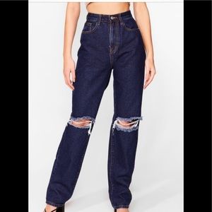 Ripped Straight leg jeans